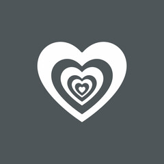 Heart icon valentine day quality vector illustration cut