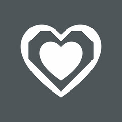 Heart icon valentine day quality vector illustration cut