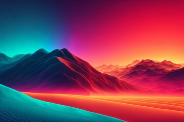 Abstract landscape wallpaper created with Generative AI Technology