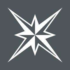 Star north quality vector illustration cut