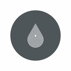 Water drop droplet raindrop icon illustration cut