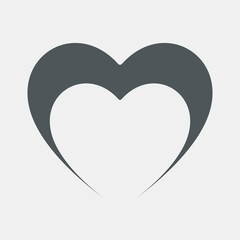Heart icon valentine day quality vector illustration cut