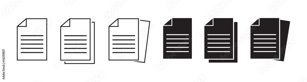 Poster Document vector icon isolated vector graphic. Paper document page icon vector element. Agreement file symbol. Flate icon.