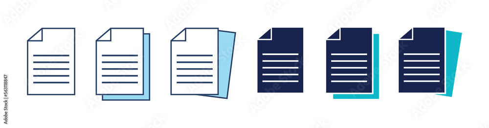 Poster folded written paper icon in different style vector illustration. two colored and black folded writt