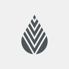 Water drop droplet raindrop icon illustration cut