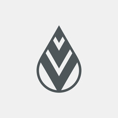 Water drop droplet raindrop icon illustration cut