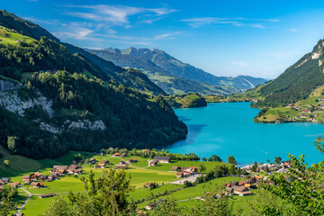 Fototapeta na wymiar Switzerland 2022, Beautiful view of the Alps around Lungern.