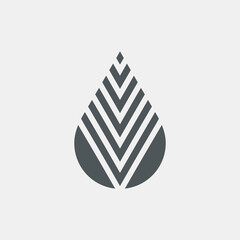 Water drop droplet raindrop icon illustration cut