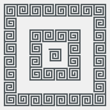 Greek of frame, corner and border, roman ornament quality vector illustration cut 