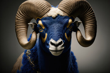 Rampaging with Spirit: The Exciting Mascot of the Los Angeles Rams, Generative AI - obrazy, fototapety, plakaty
