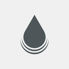 Water drop droplet raindrop icon illustration cut