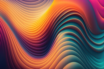 Abstract psychedelic waves, colorful gradients,  Generative AI