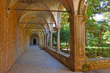 Fototapeta na wymiar The benedictine monastery on the island of Lokrum, Dubrovnik, Croatia
