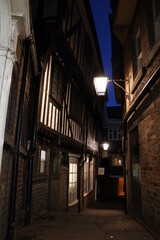 Fototapeta na wymiar Lady Peckett's Yard by night, York.