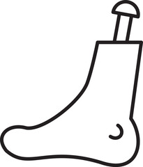 prosthetic leg icon