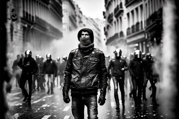 Riot in Paris - Generative AI