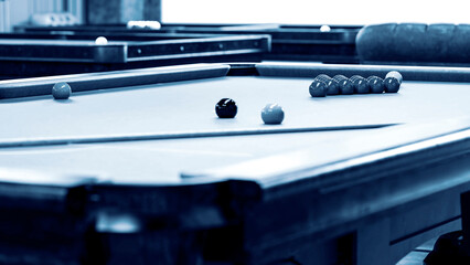 great pool room scene with depth of field effect