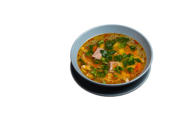 Spicy beef noodle soup a popular food in Asia Taiwan on isolated png background