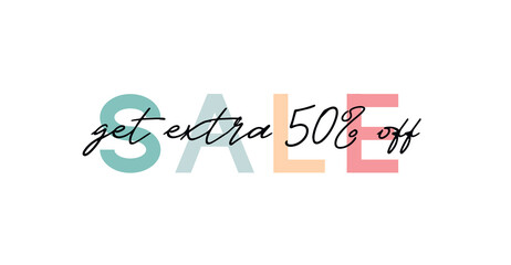 Sales promotion poster. Vector illustration for greeting cards, mobile apps, banner design and web ads