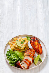 chicken breast with lettuce and veggies casserole