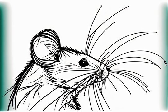 a rat with a long tail and a tail sticking out of it's mouth, with the words rat on it's side and a green border around the image of the rat. Generative AI