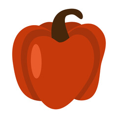 Peper vector illustration icon isolated on white background. Vegetables locally grown, farm, countryside, healthy food