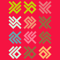 Asemic Glyph writing hieroglyph imitation abstract illustration