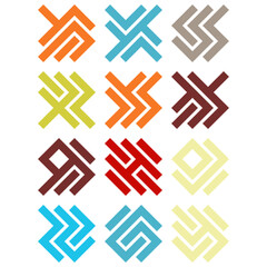 Obraz premium Asemic Glyph writing hieroglyph imitation abstract illustration