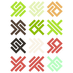 Obraz premium Asemic Glyph writing hieroglyph imitation abstract illustration