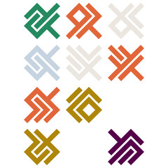 Asemic Glyph writing hieroglyph imitation abstract illustration