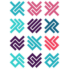 Obraz premium Asemic Glyph writing hieroglyph imitation abstract illustration