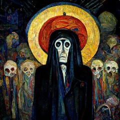 Naklejka premium death of faith impressionism 1