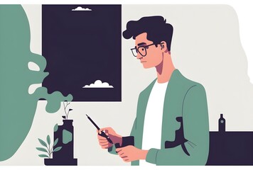 person with a pen