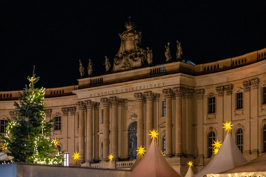 Christmas market, Humboldt Forum, Berlin, Federal Republic of Germany