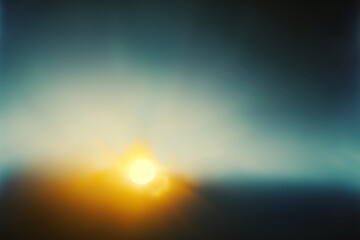 Abstract morning fog background. Sun, fog and good morning. AI generated.