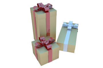 gift box isolated on white - 563137203