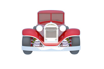 vintage red car - 563137246