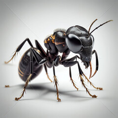 Carpenter Ant full body image with white background ultra realistic



