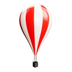 Balloon on a transparent background. 3d render illustration