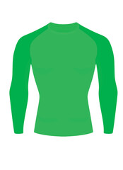 Rash guard athlete fitness t shirt. vector