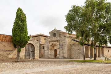 Fototapeta na wymiar Church of Santa Maria in Wamba village, province of Valladolid, Castile and Leon, Spain