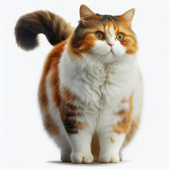 Cat full body image with white background ultra realistic



