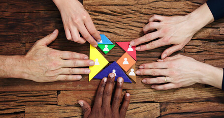 Diverse Team Building Puzzle Concept