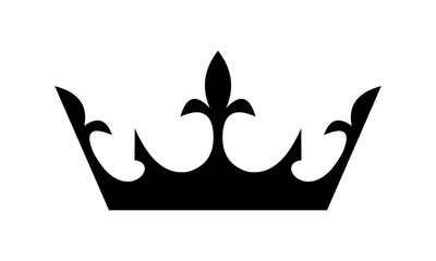 king crown silhouette logo