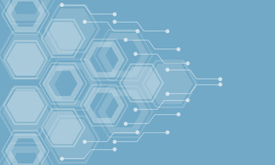 abstract blue background with hexagons