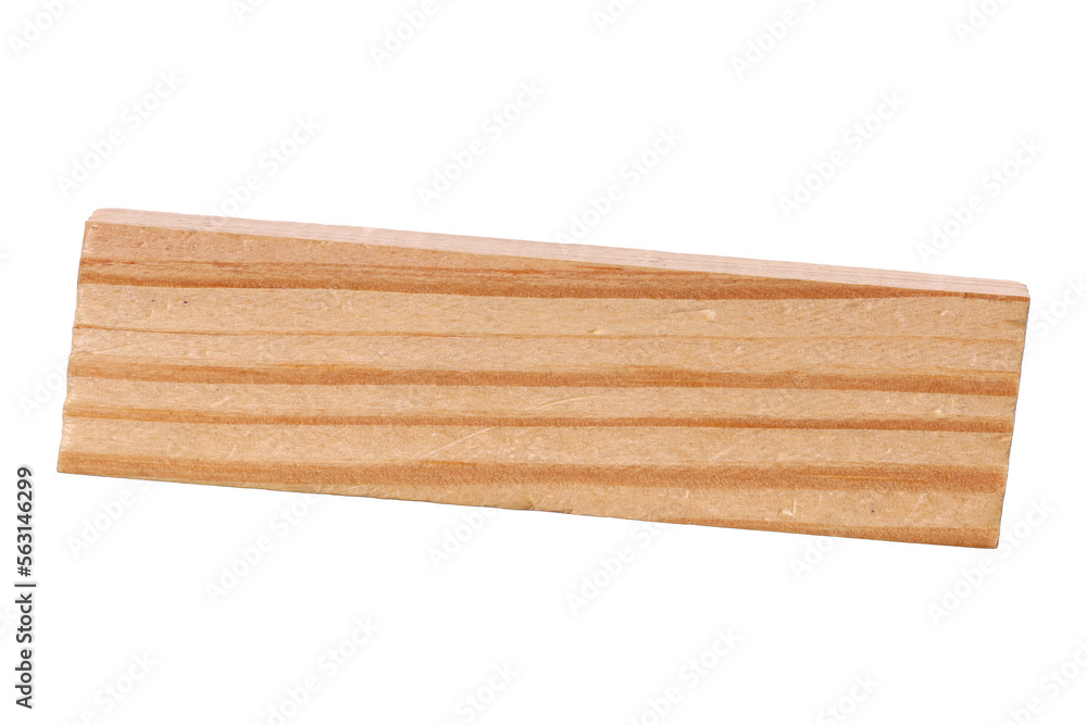 Poster wooden plank with pattern isolated on white background