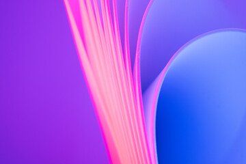 Wavy layers illuminated by teal light. Abstract futuristic background