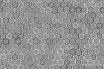 Pattern with geometric elements in gray tones gradient abstract background