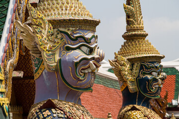 Guard statue at the Grand palace in Bangkok, Thailand