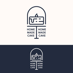 Naklejka premium elegant sweet cake logo template